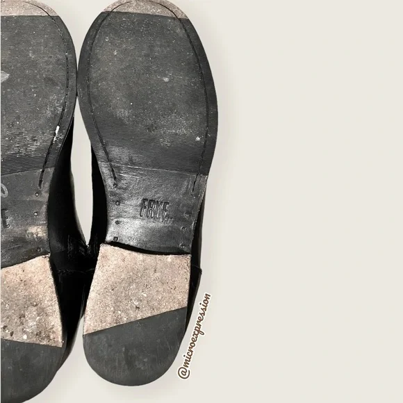 $438 Frye Molly Button Black Leather Equestrian Tall Knee High Zip Up WinterBoot - Picture 7 of 10